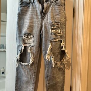 American Eagle Distressed  Mom Ripped Jeans-Size 8 Reg